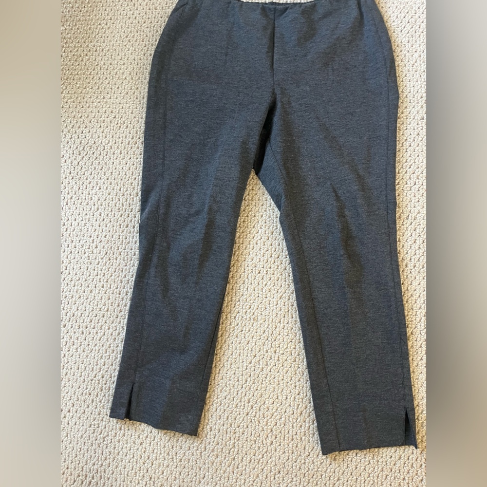 J. Jill Ponte Slim Leg Pants in Charcoal Gray